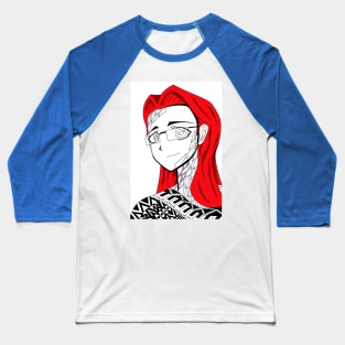 red haired woman ecopop Baseball T-Shirt